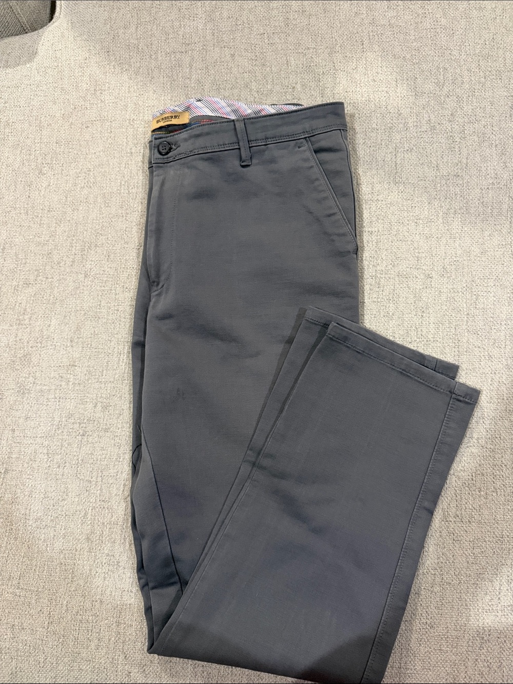 Burberry Dark Gray Chino Pants